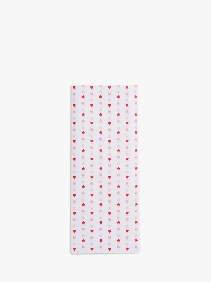 Ditsy Hearts Tissue Paper, Pack of 5 Printed Sheets