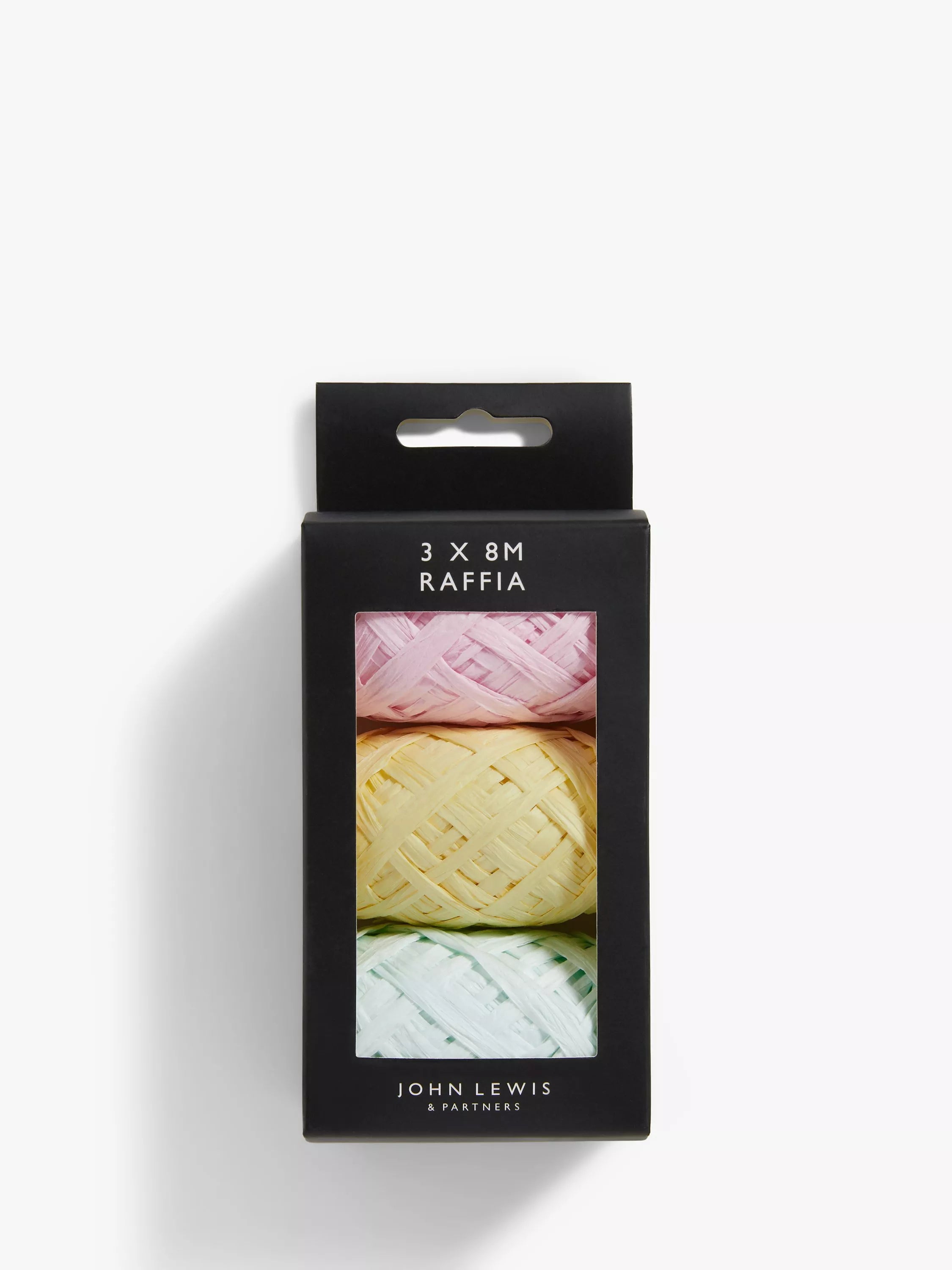 John Lewis pastel raffia 8m pack of 3 - British product