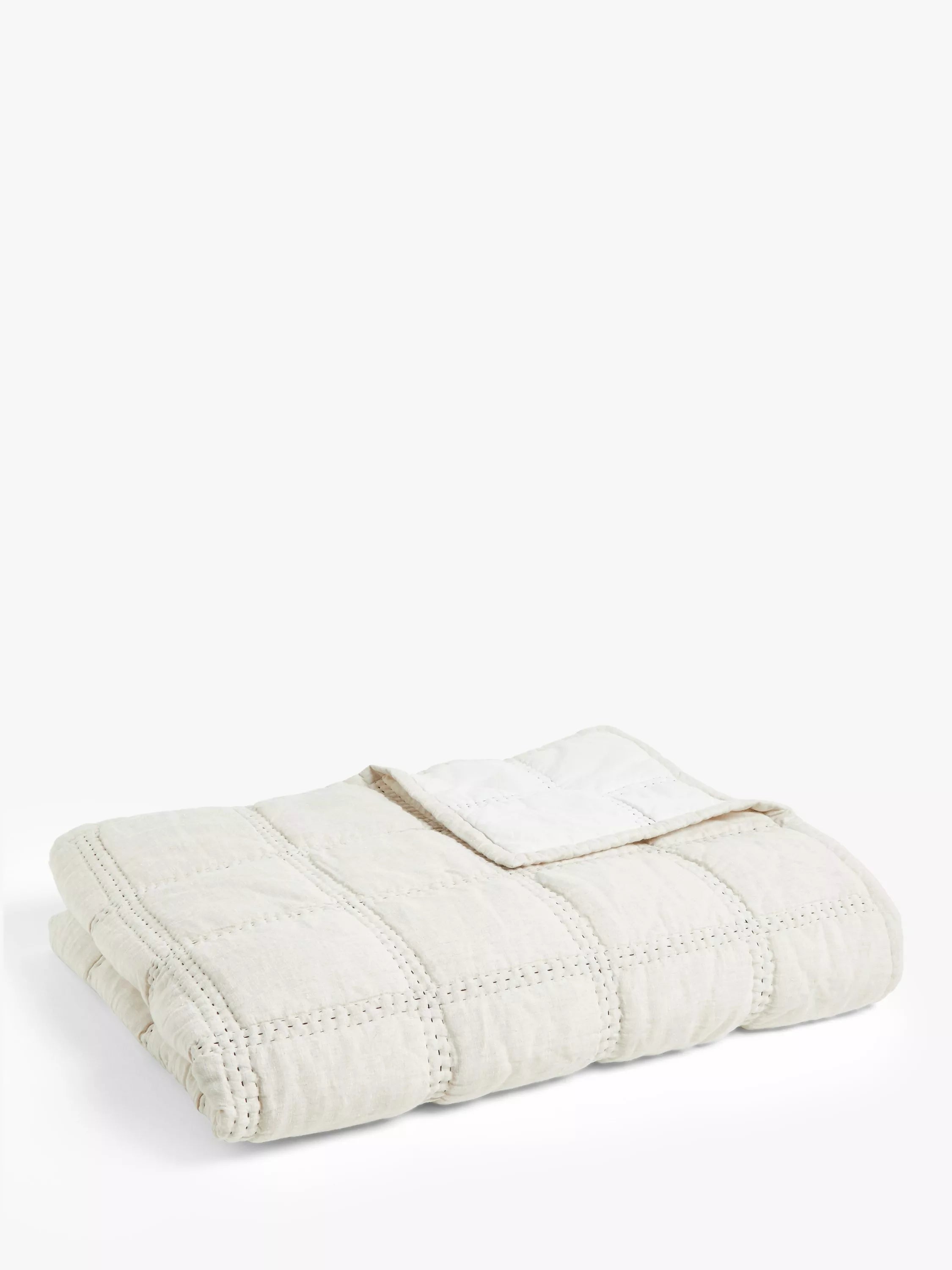 John Lewis linen blend quilt Natural super king size (British brand)