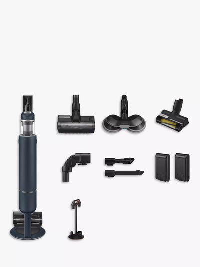 John Lewis Samsung Bespoke Jet™ Pro Extra Trådløs Støvsuger med Alt-i-ett Clean Station, Midnatt Blå