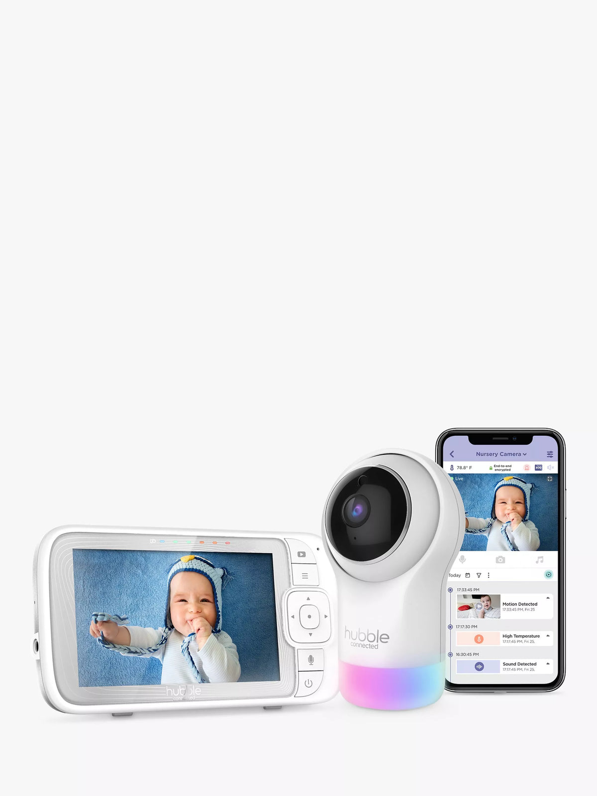 Hubble Nursery Pal Glow+ smart video baby monitor - British product