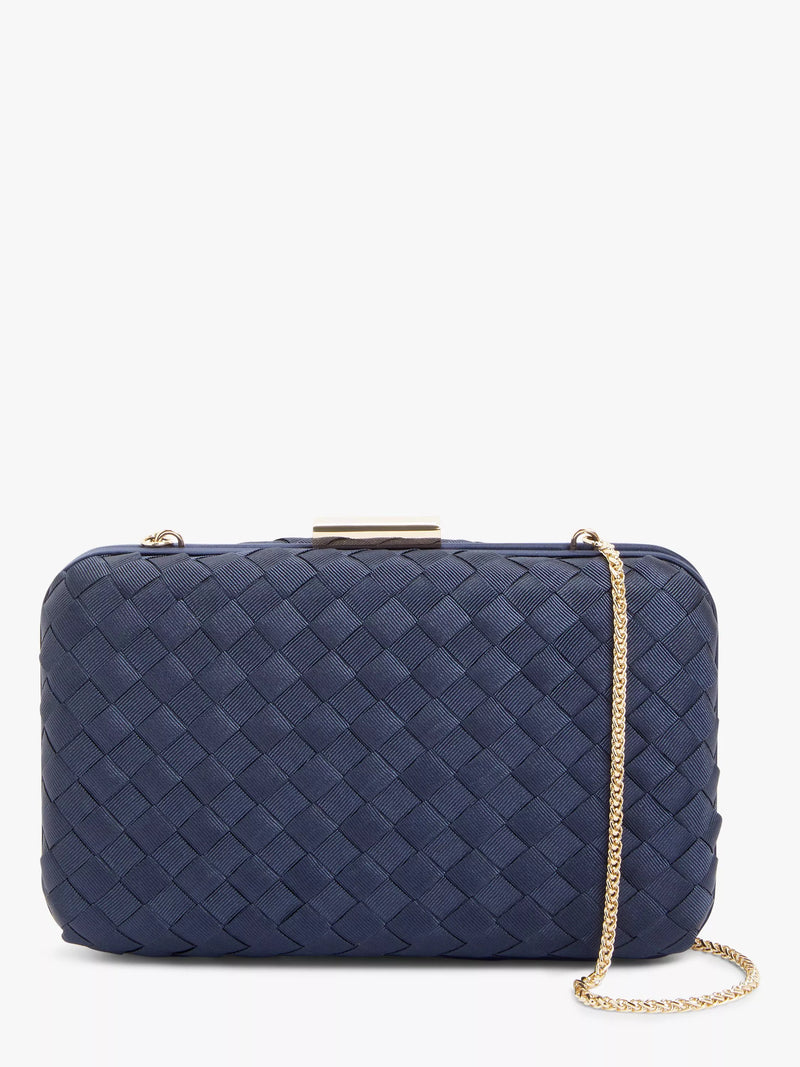 John Lewis Stella grossgrain weave clutch bag, imported from the UK