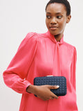 John Lewis Stella grossgrain weave clutch bag, imported from the UK