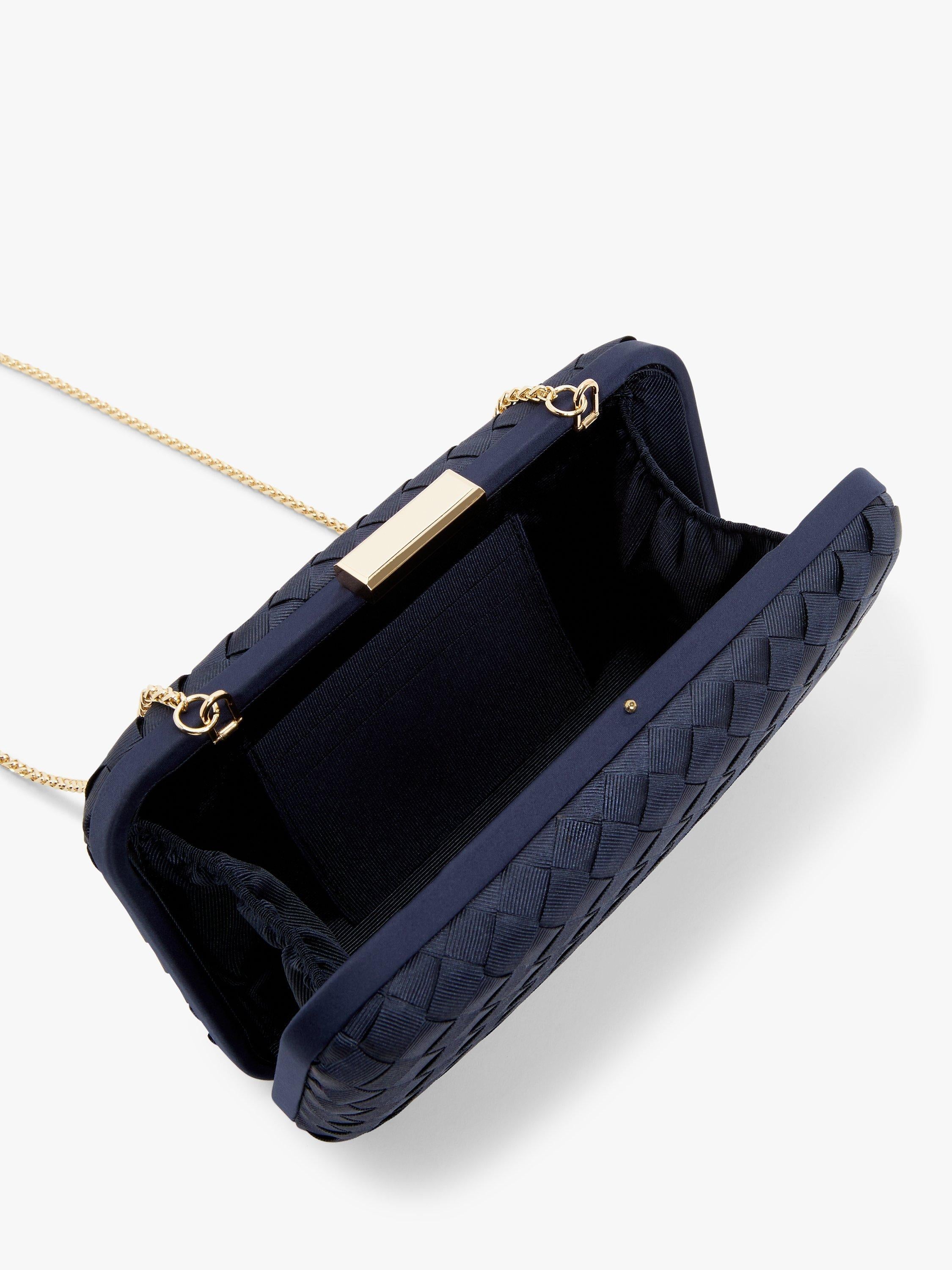 John Lewis Stella grossgrain weave clutch bag, imported from the UK