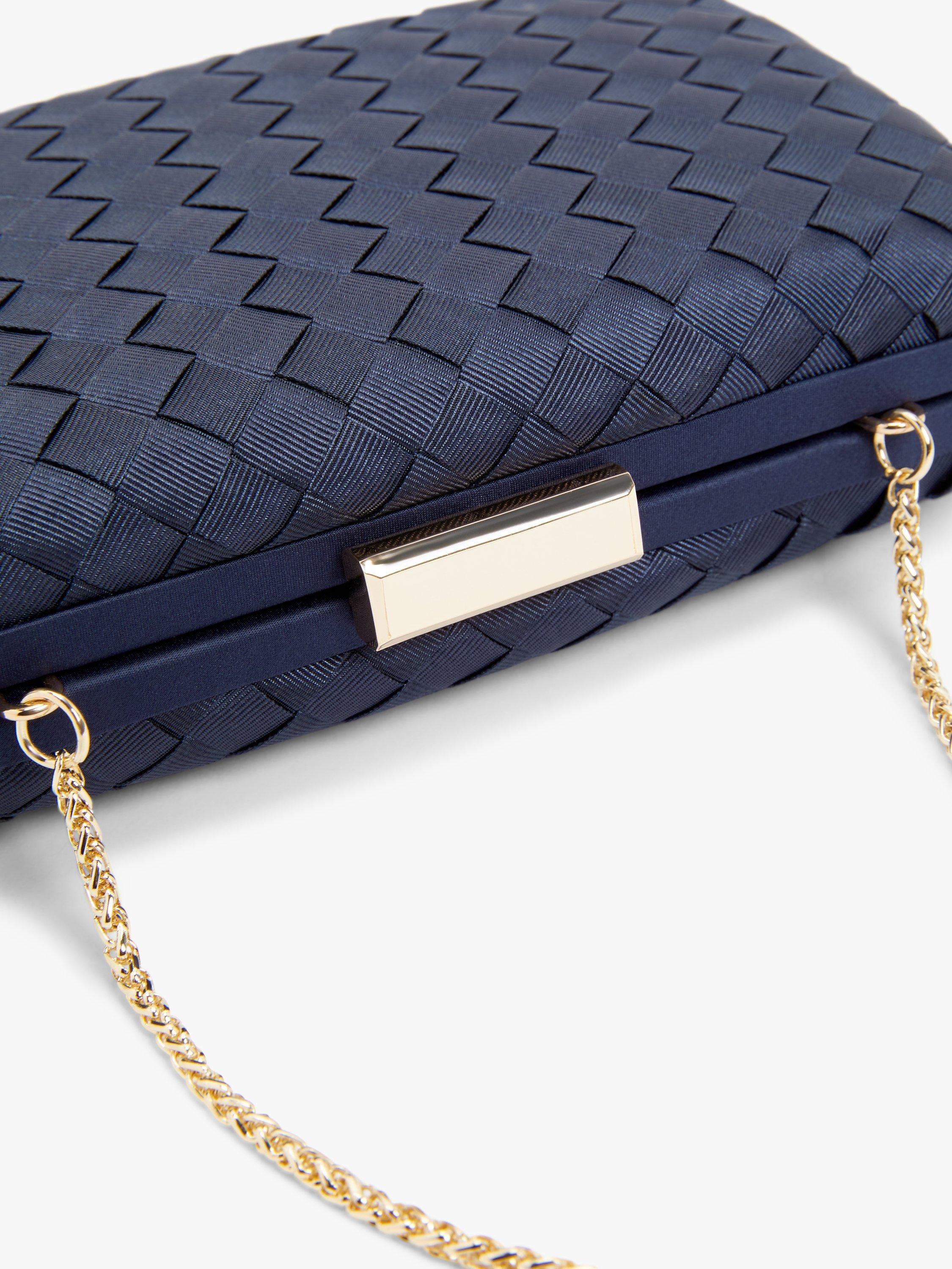John Lewis Stella grossgrain weave clutch bag, imported from the UK