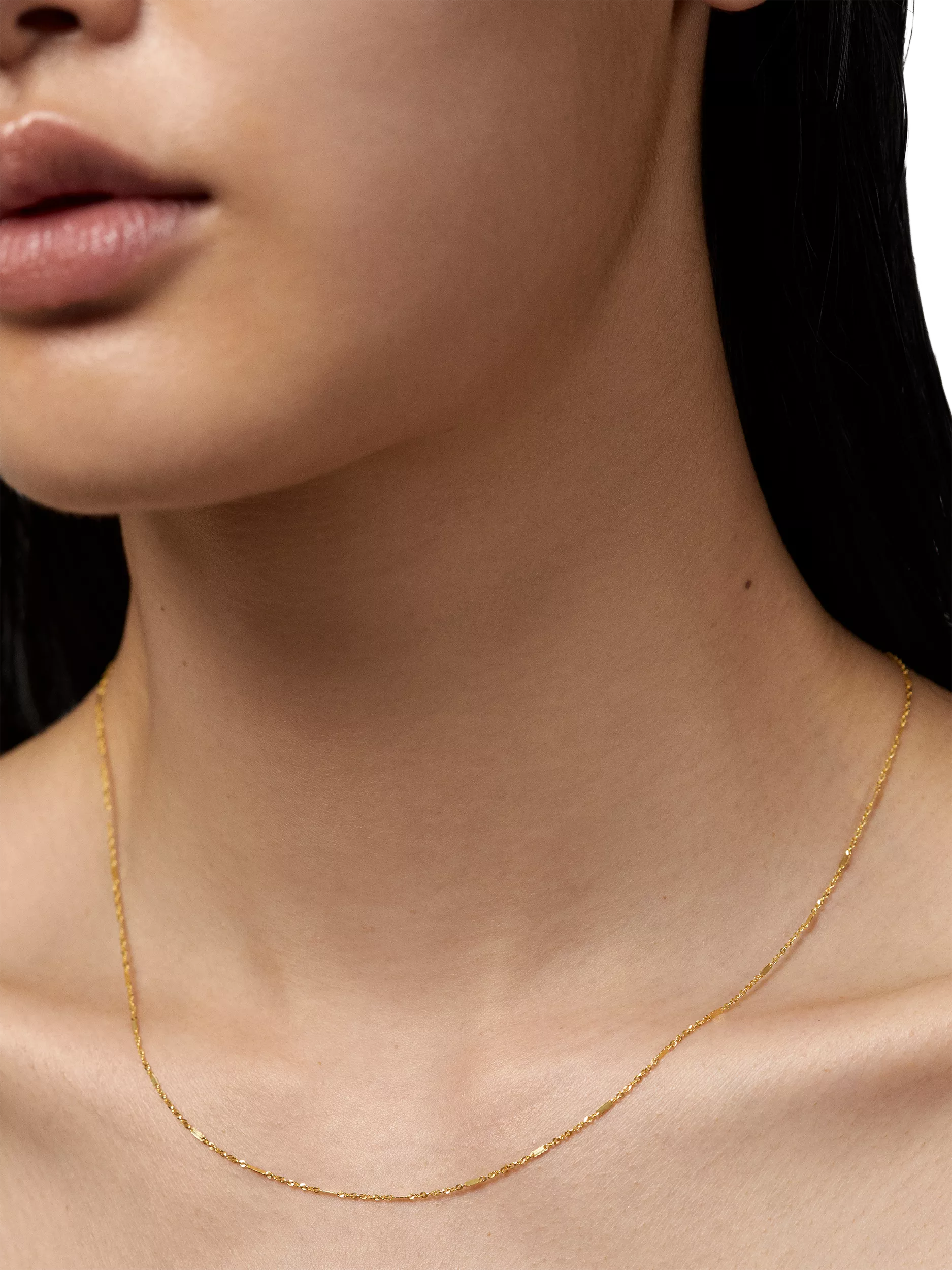 Monica Vinader shimmer chain necklace 14ct gold - British product