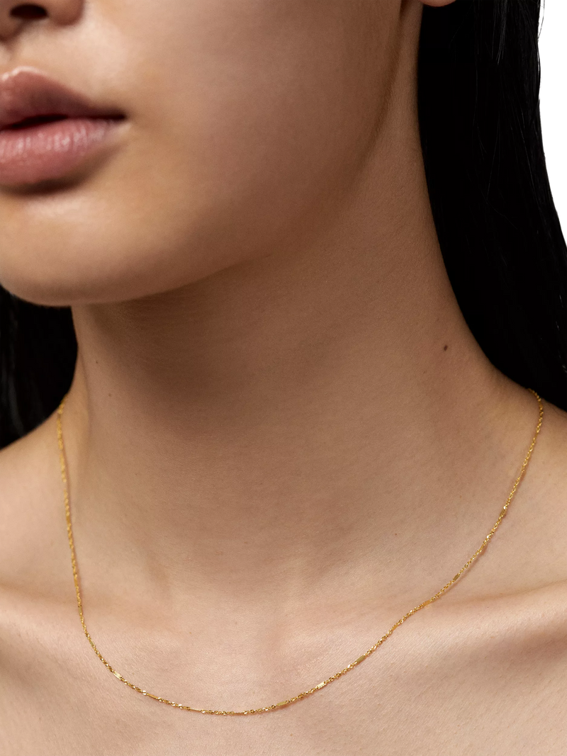 Monica Vinader shimmer chain necklace 14ct gold - British product