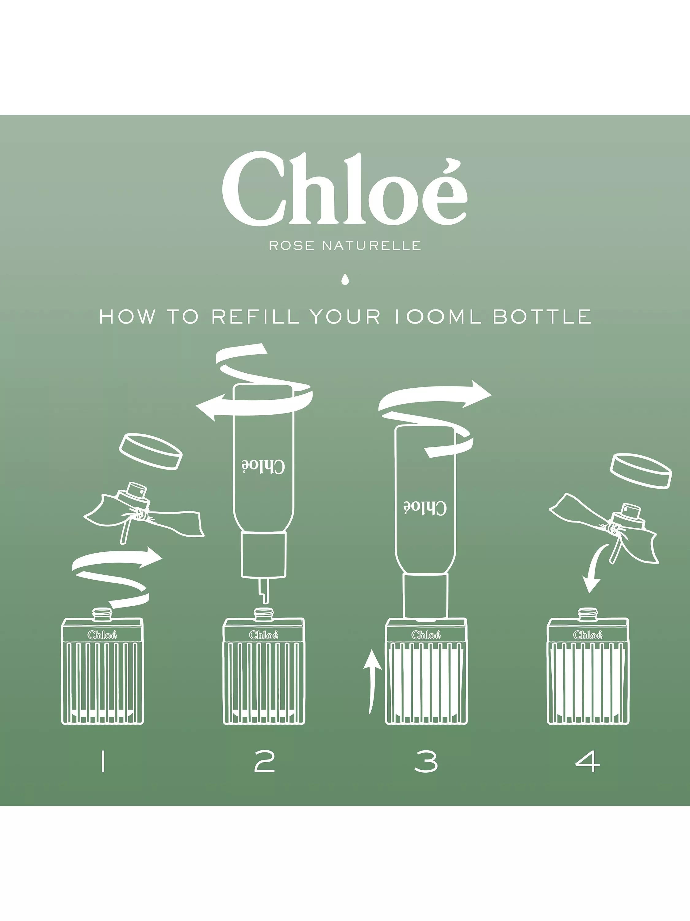 Chloé Rose Naturelle Eau de Parfum refillable 100ml, imported from the UK