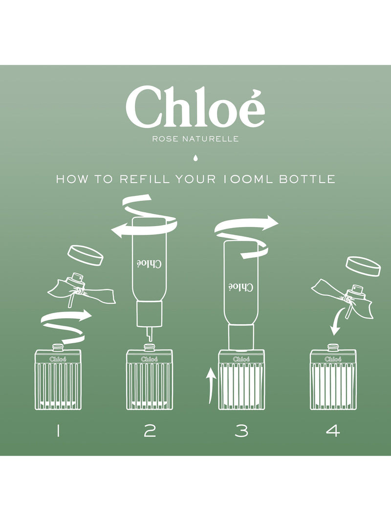 Chloé Rose Naturelle Eau de Parfum refillable 100ml, imported from the UK