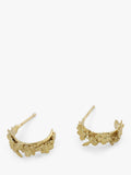 Alex Monroe Itsy Bitsy Bee floral huggie hoop earrings in gold - British product