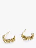 Alex Monroe Itsy Bitsy Bee floral huggie hoop earrings in gold - British product