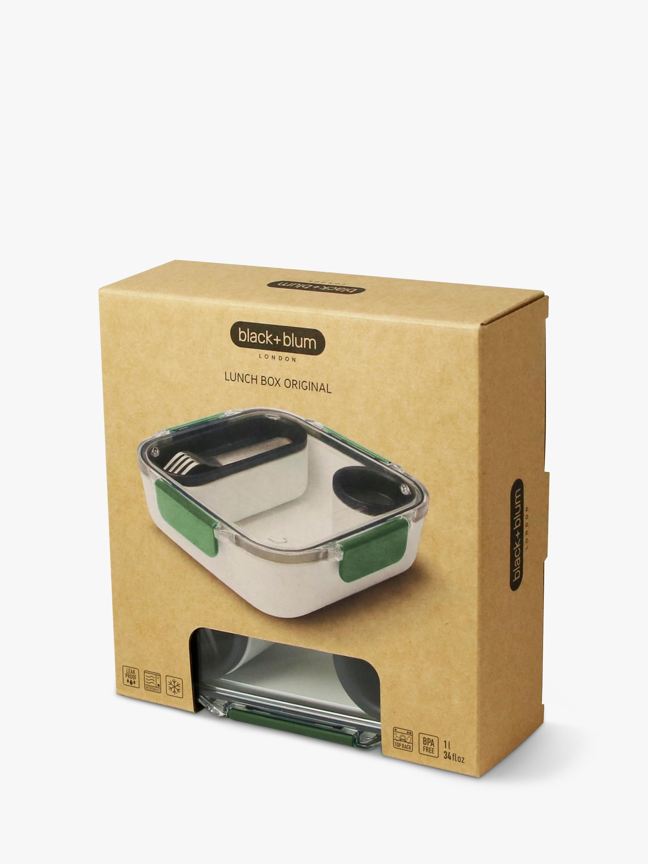black+blum square plastic lunch box 1L - British product