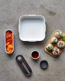 black+blum square plastic lunch box 1L - British product