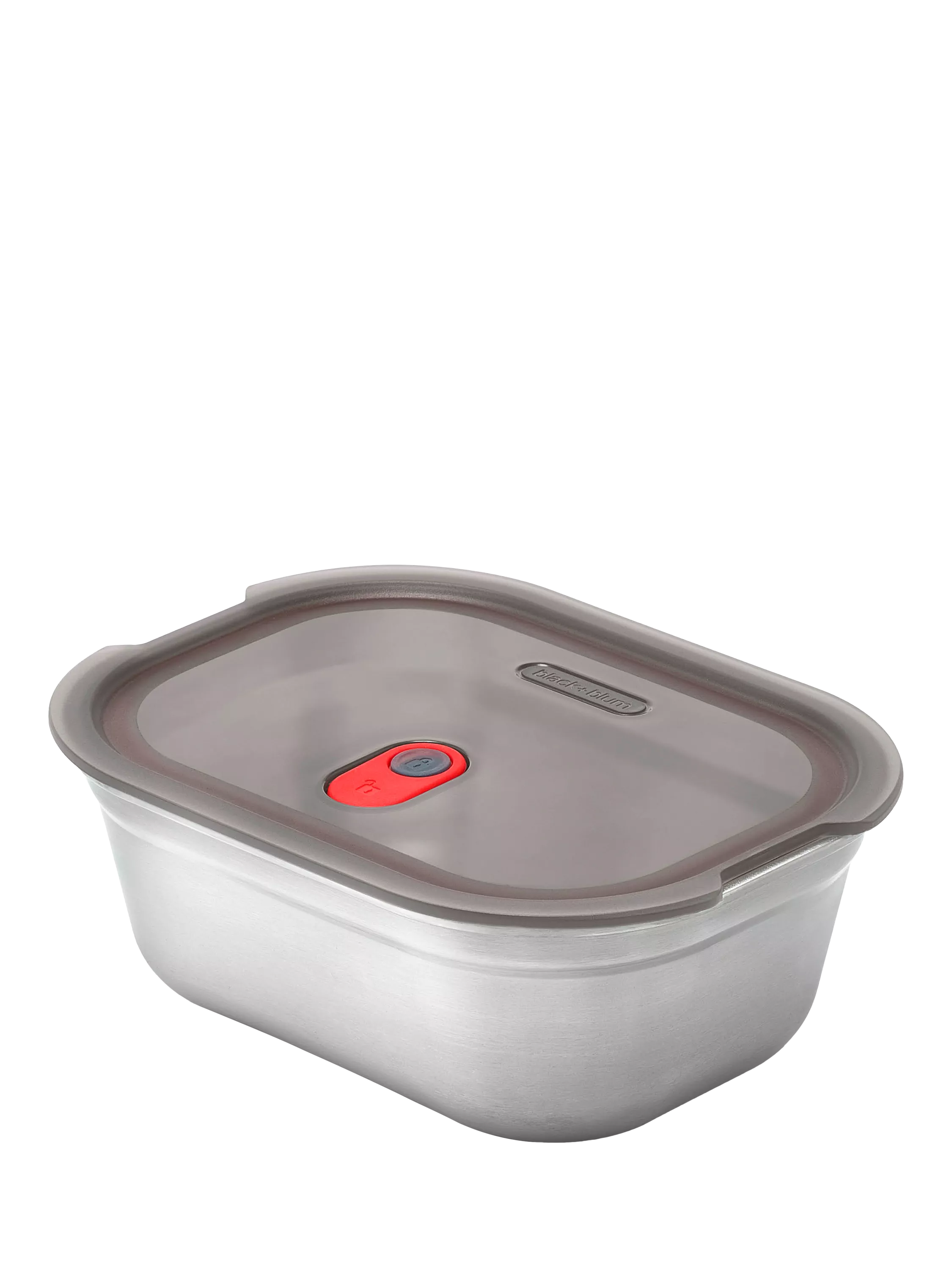 black+blum grey and red rectangular lunch box 600ml, UK version