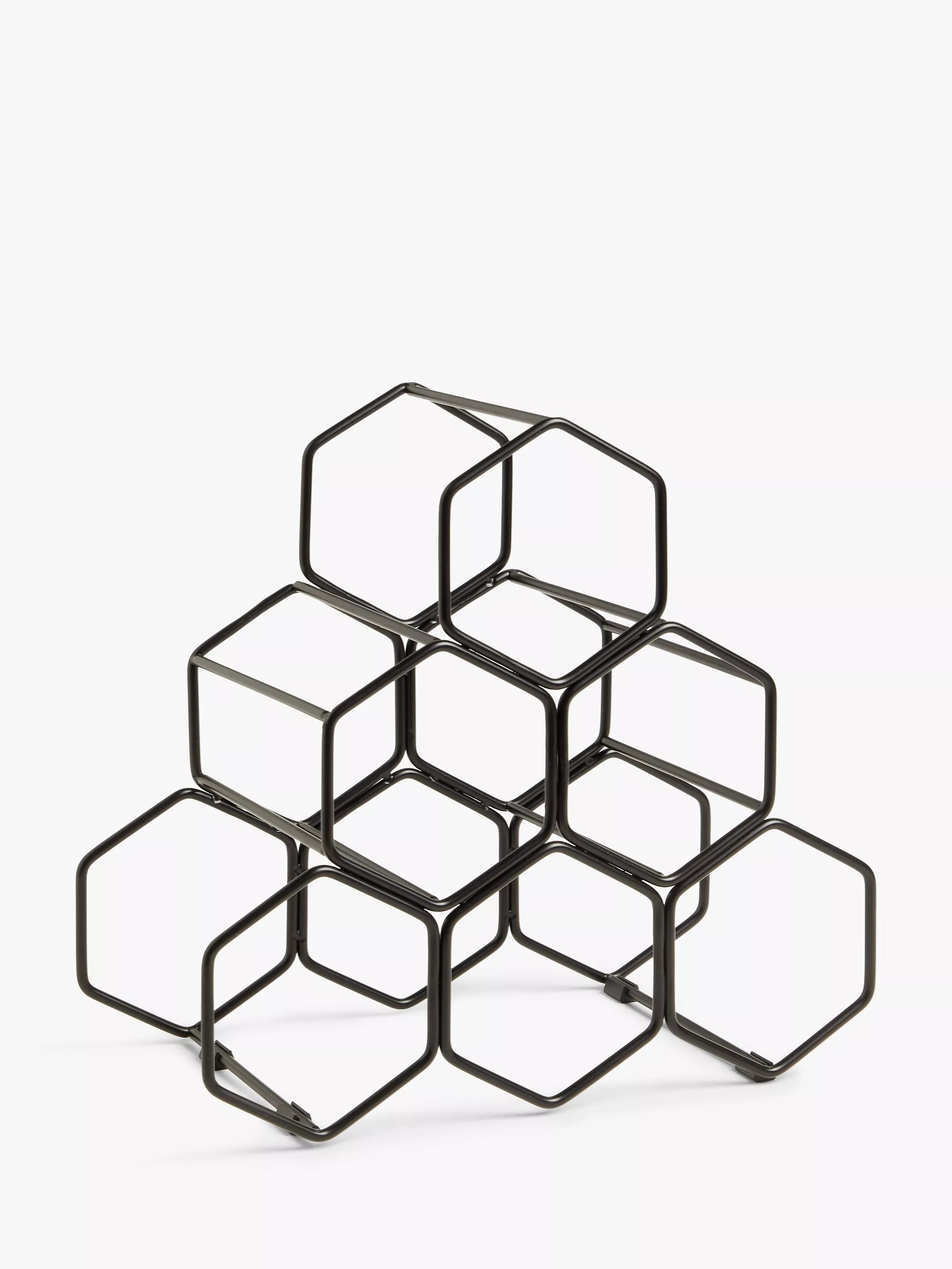 John Lewis honeycomb metal wine rack 6 bottle, UK version