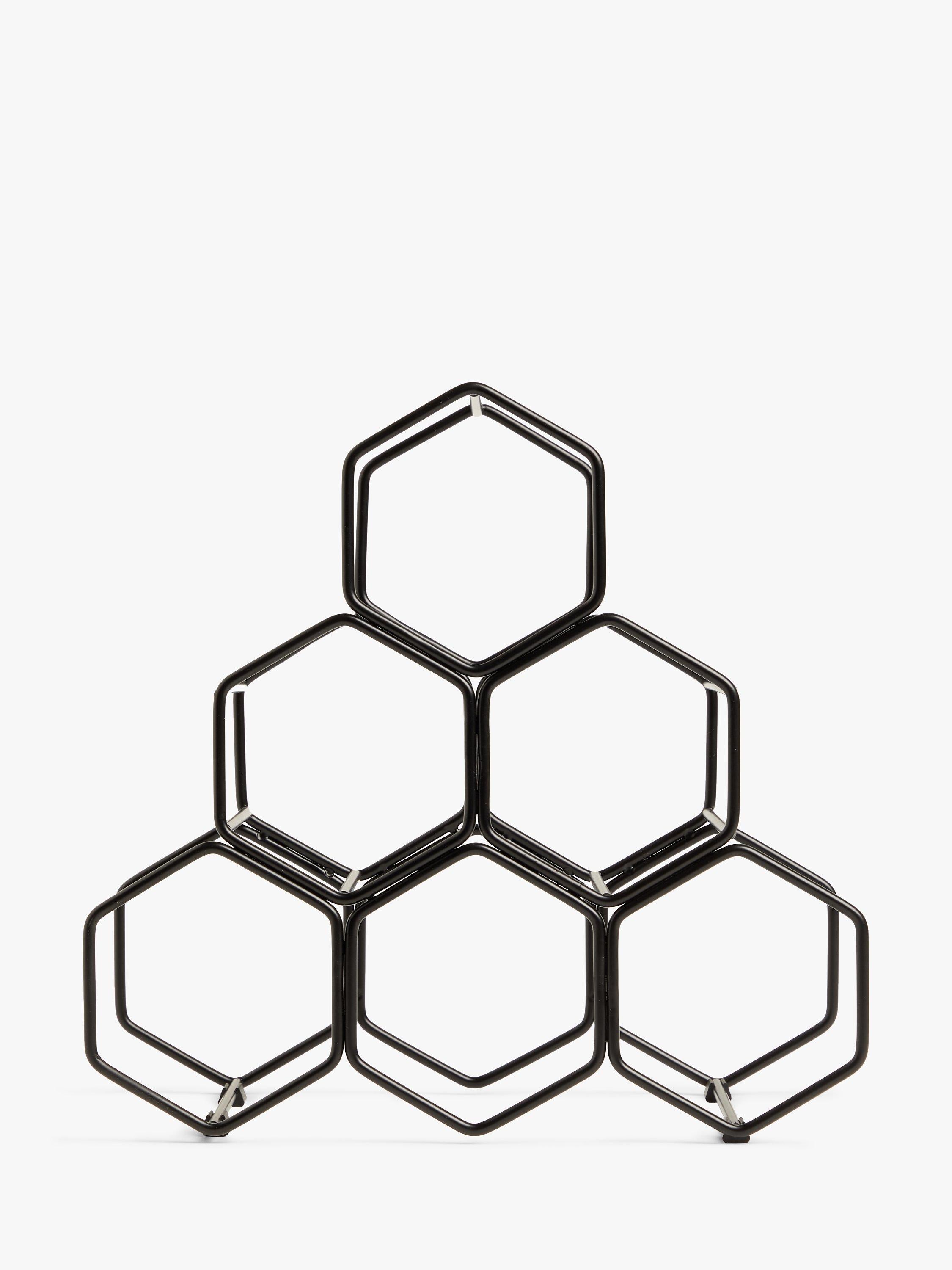 John Lewis honeycomb metal wine rack 6 bottle, UK version