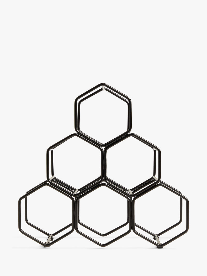John Lewis honeycomb metal wine rack 6 bottle, UK version