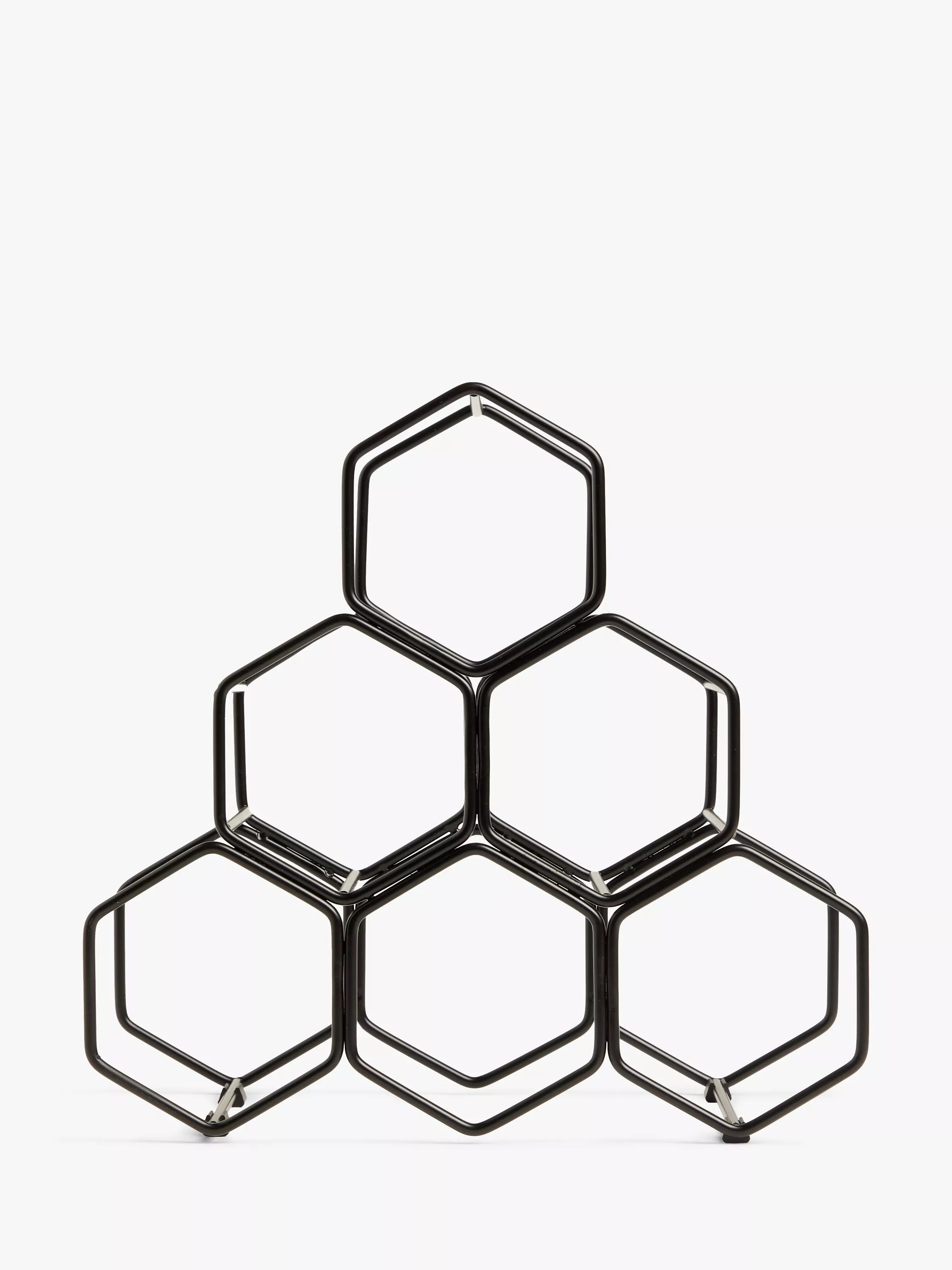 John Lewis honeycomb metal wine rack 6 bottle, UK version
