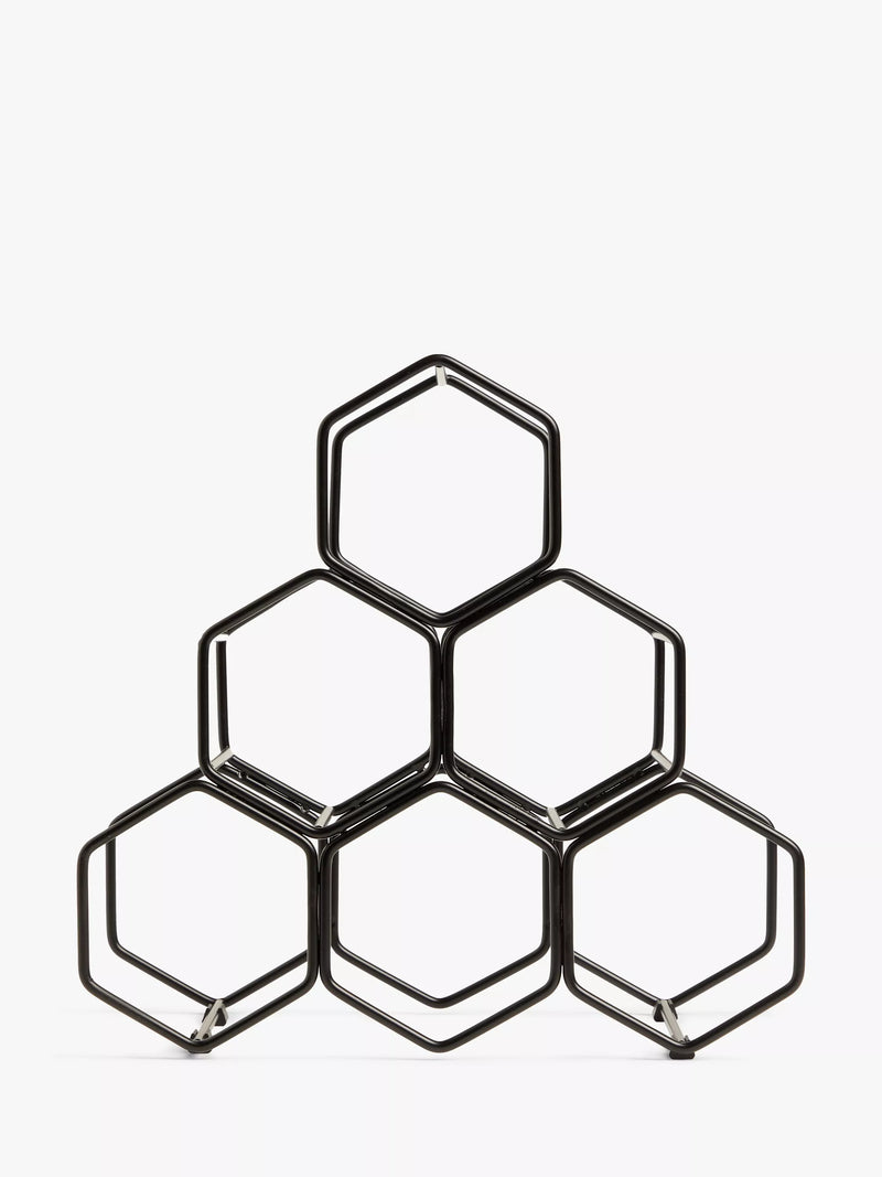 John Lewis honeycomb metal wine rack 6 bottle, UK version