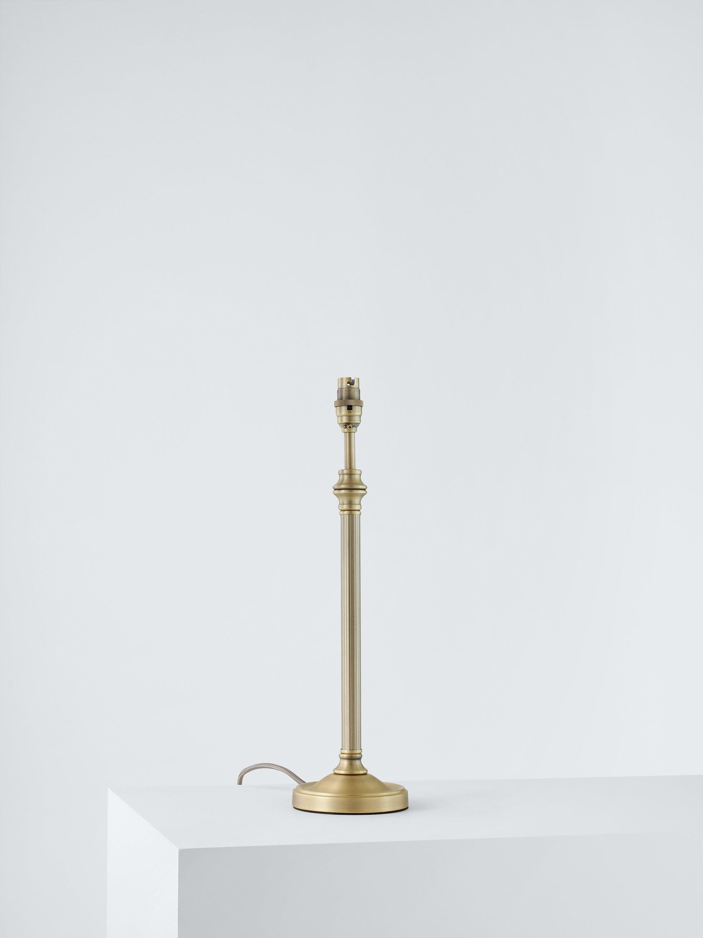 John Lewis Reeded Column lamp base antique brass, UK version