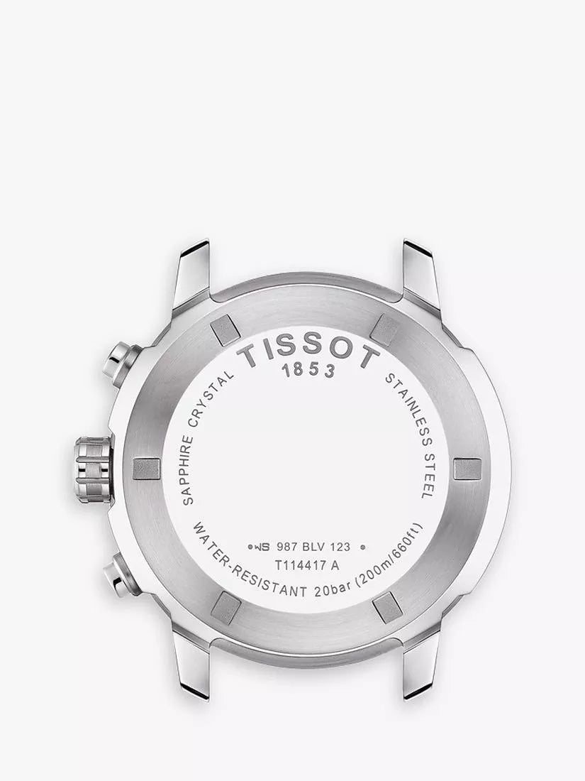 Tissot PRC 200 chronograph watch blue dial 43mm, imported from the UK