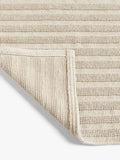 John Lewis linen blend stripe bath mat in natural, 50x80cm - British product