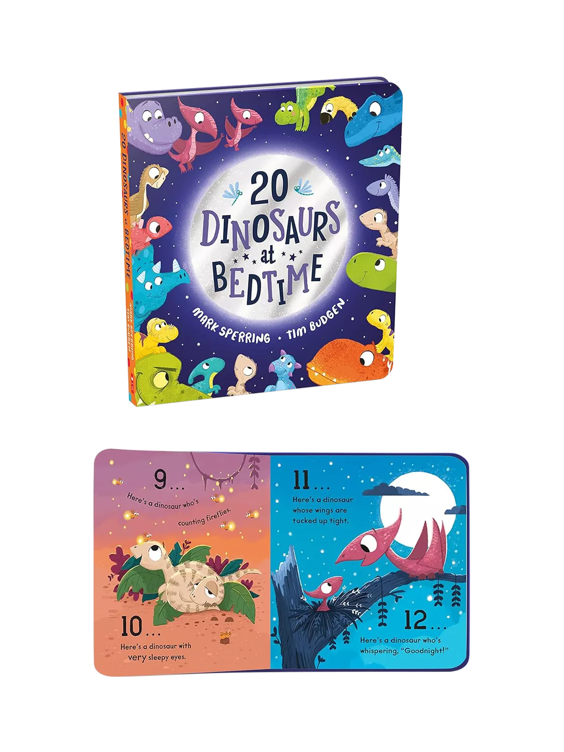 Gardners Twenty Dinosaurs at Bedtime children's board book - British product