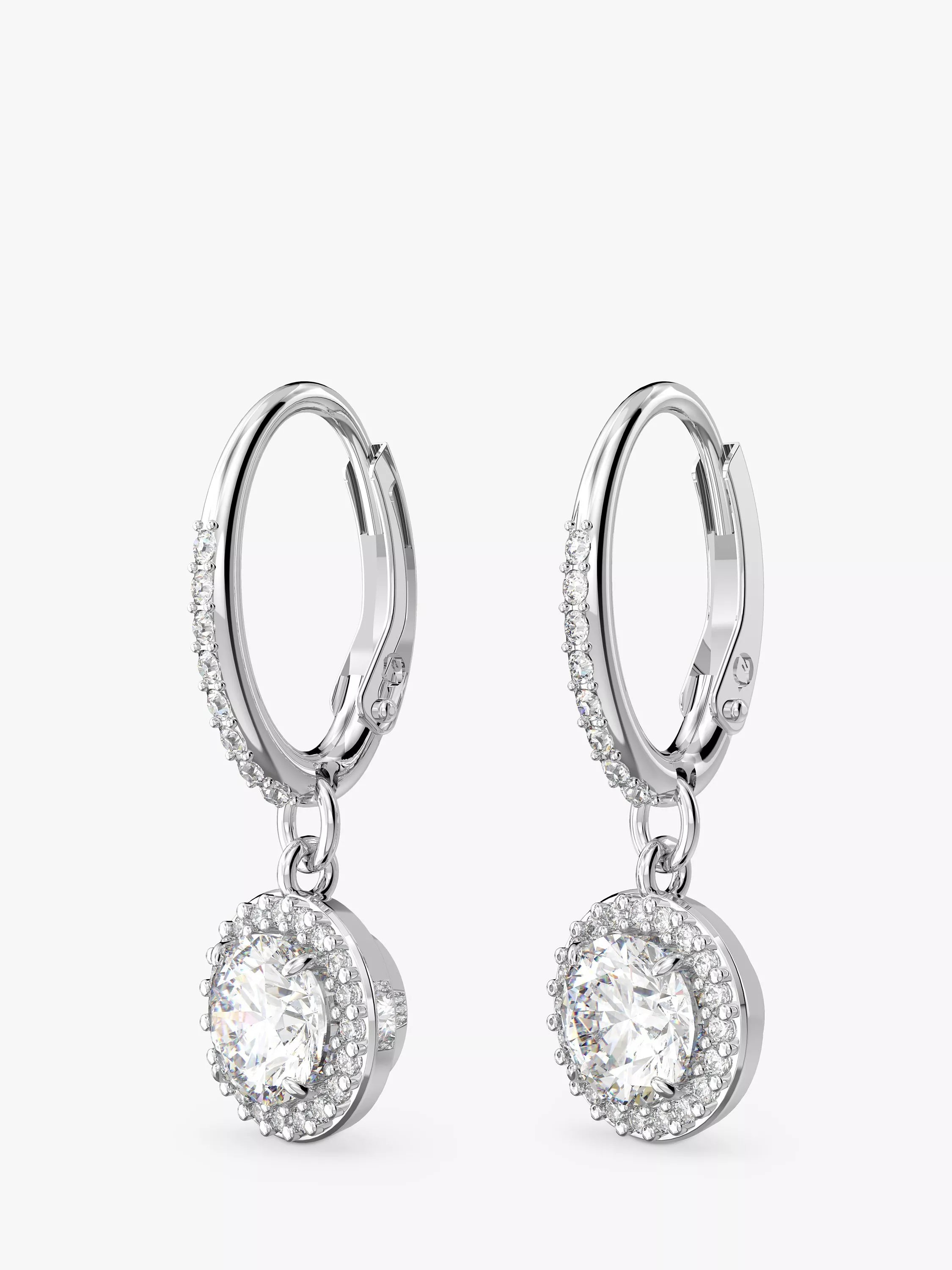 Swarovski Constella hoop earrings silver crystal UK version