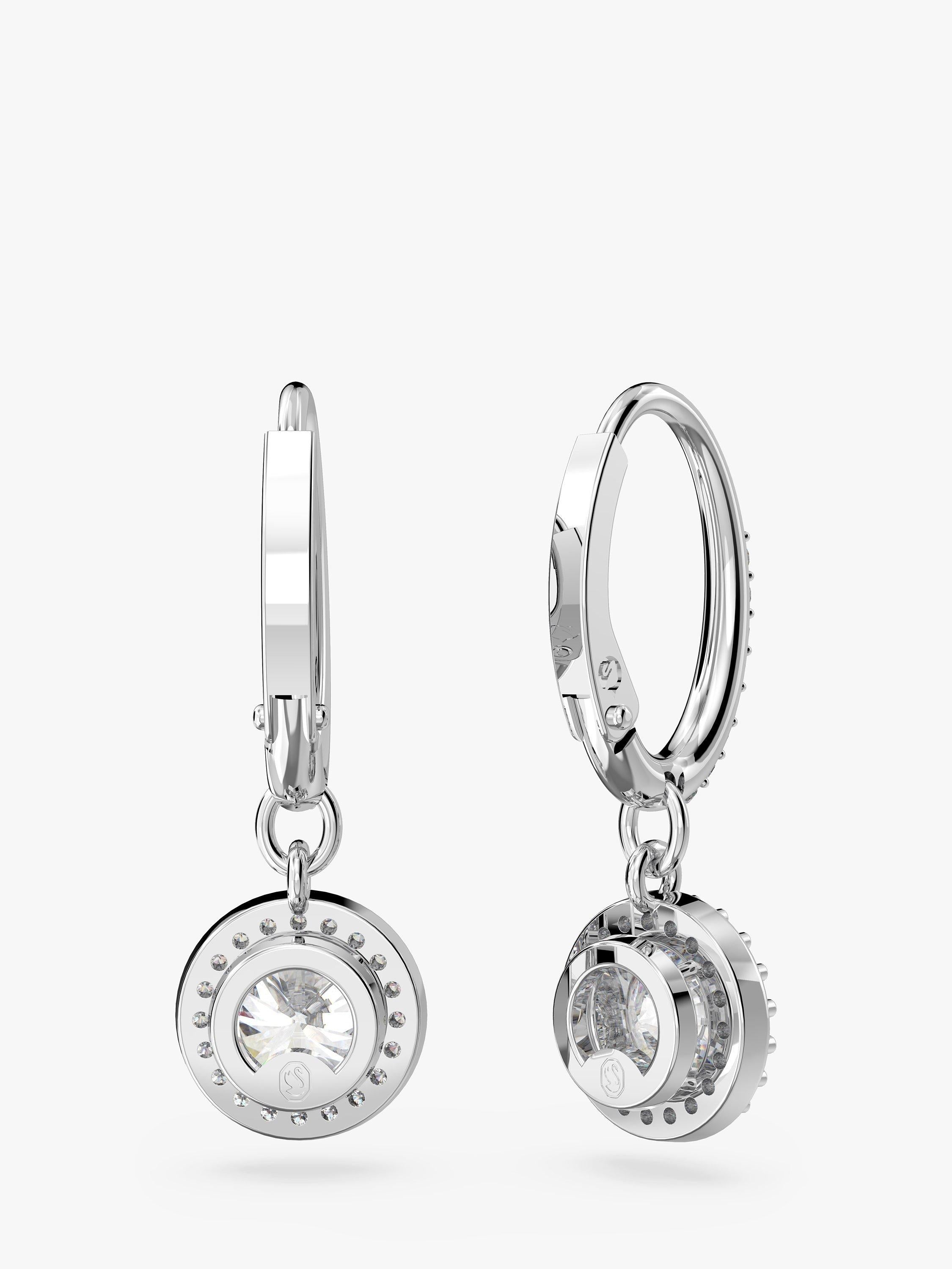 Swarovski Constella hoop earrings silver crystal UK version