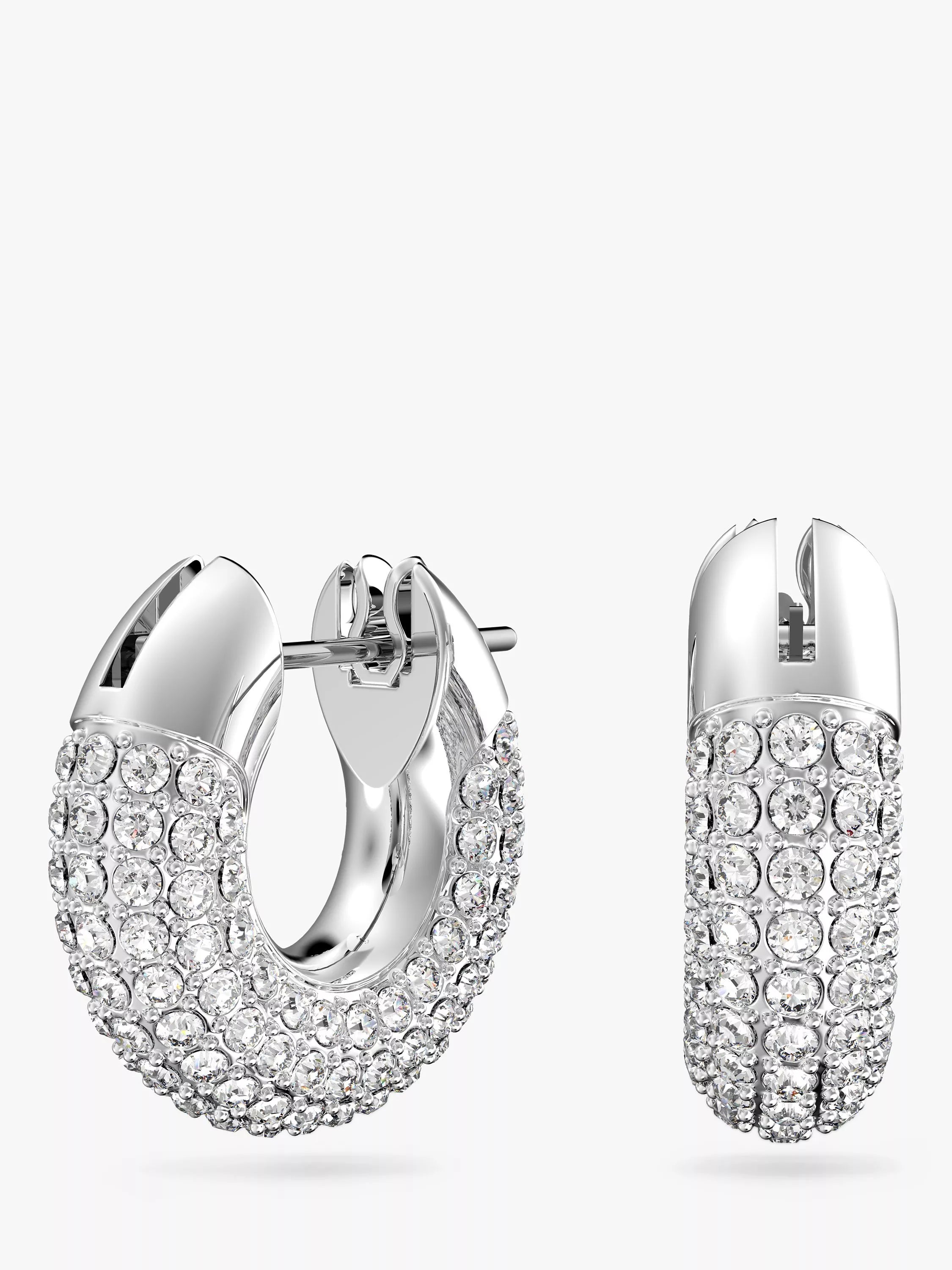Swarovski Dextera crystal pave hoop earrings 1.5cm, UK version