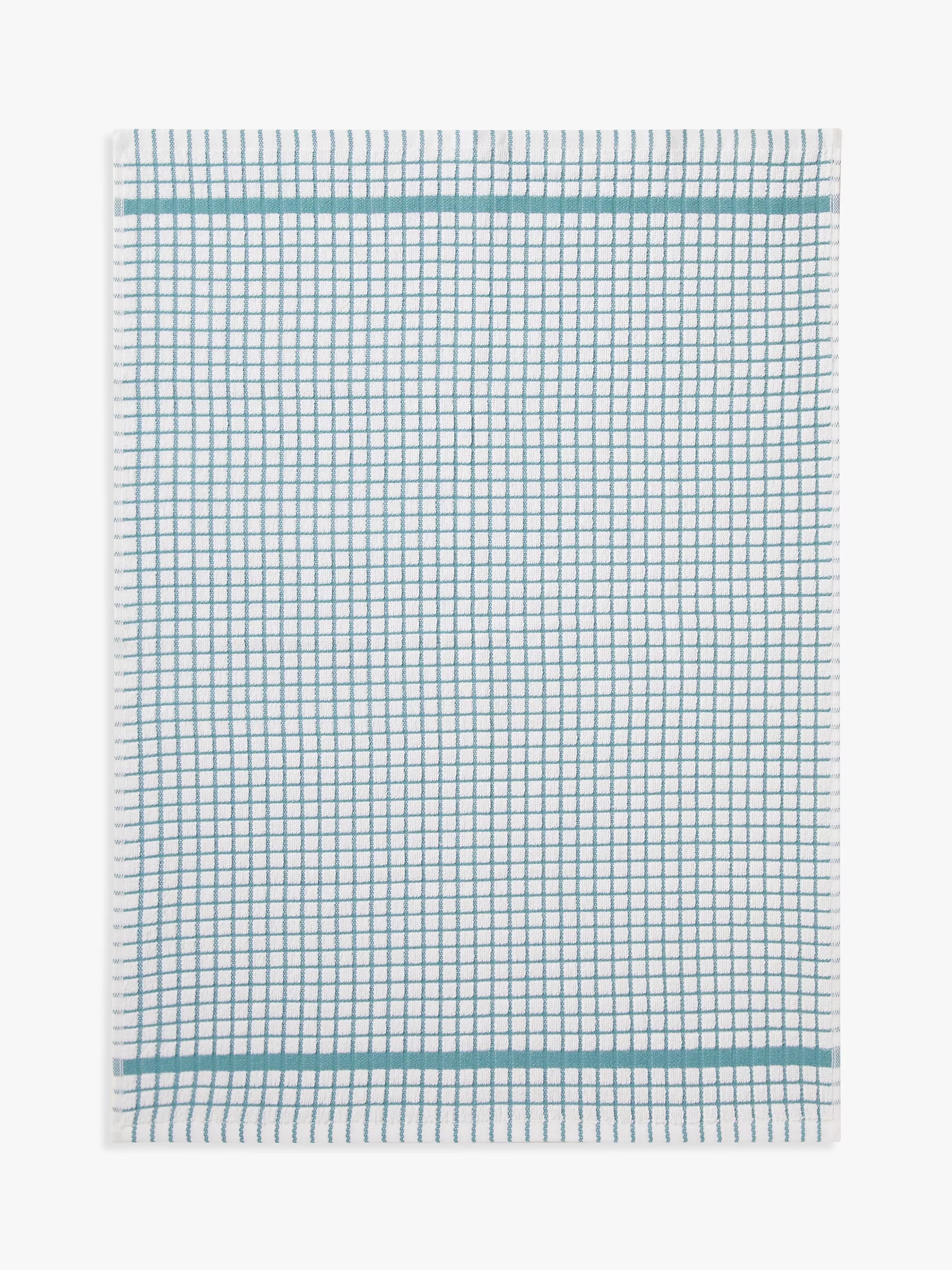 John Lewis Check Terry Cotton Tea Towel