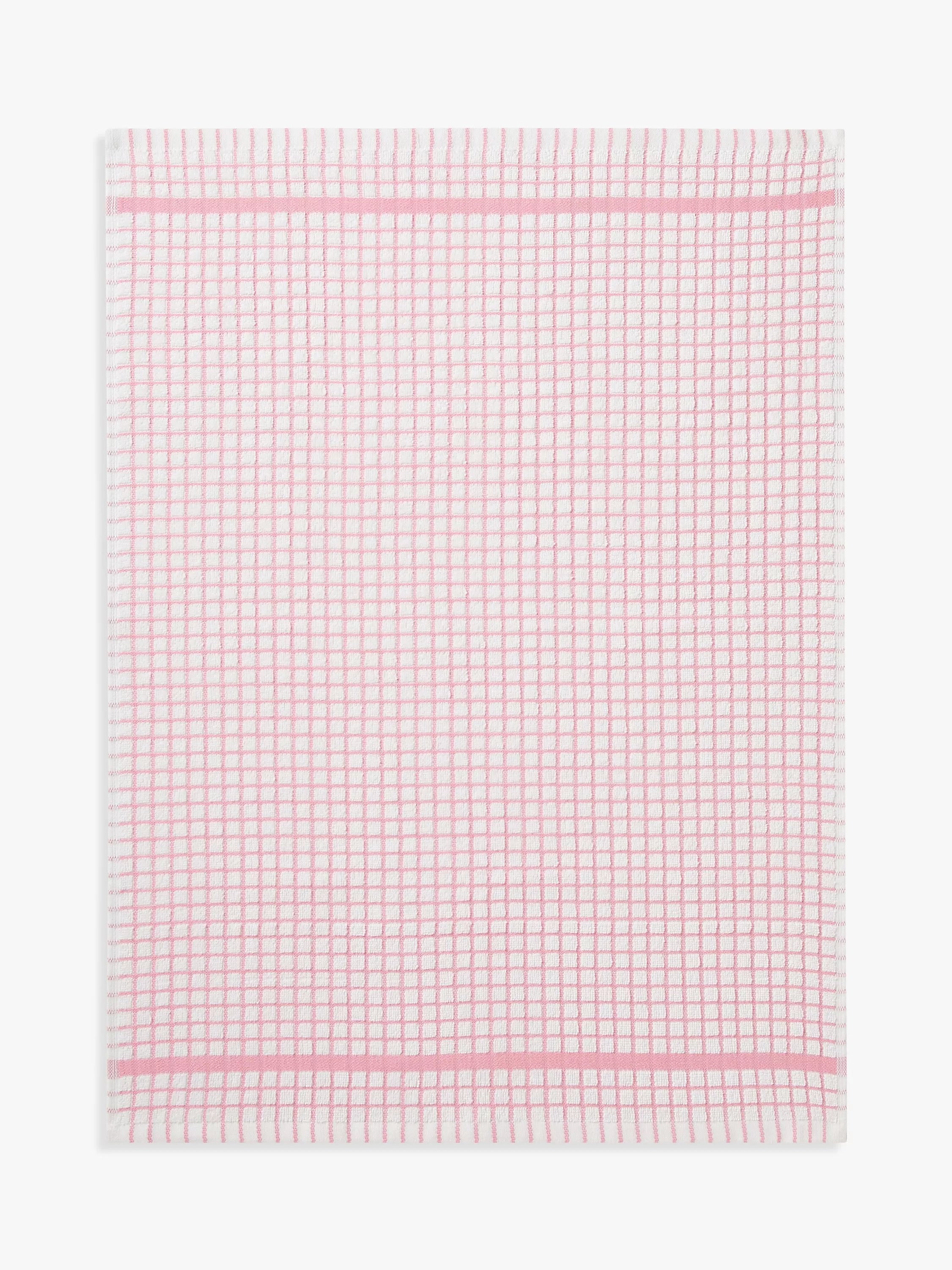 John Lewis Check Terry Cotton Tea Towel