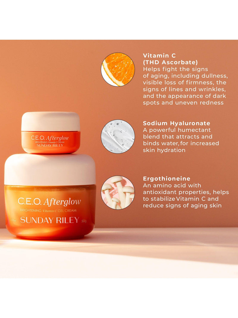 Sunday Riley C.E.O. Afterglow brightening vitamin C gel cream 50g (British brand)