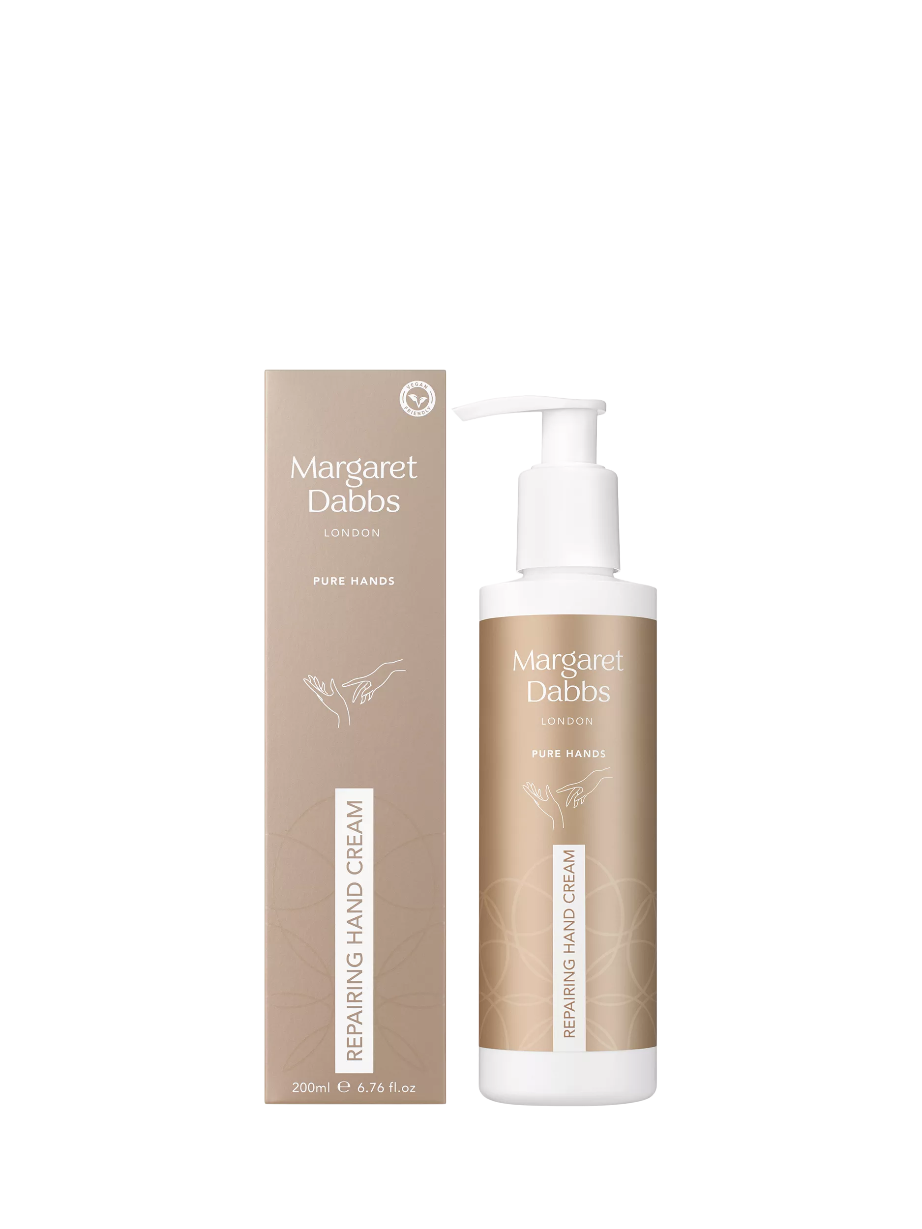 Margaret Dabbs London PURE Repairing Hand Cream 200ml, imported from the UK