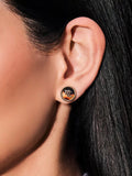 Ralph Lauren gold tone tortoise button stud earrings - British product