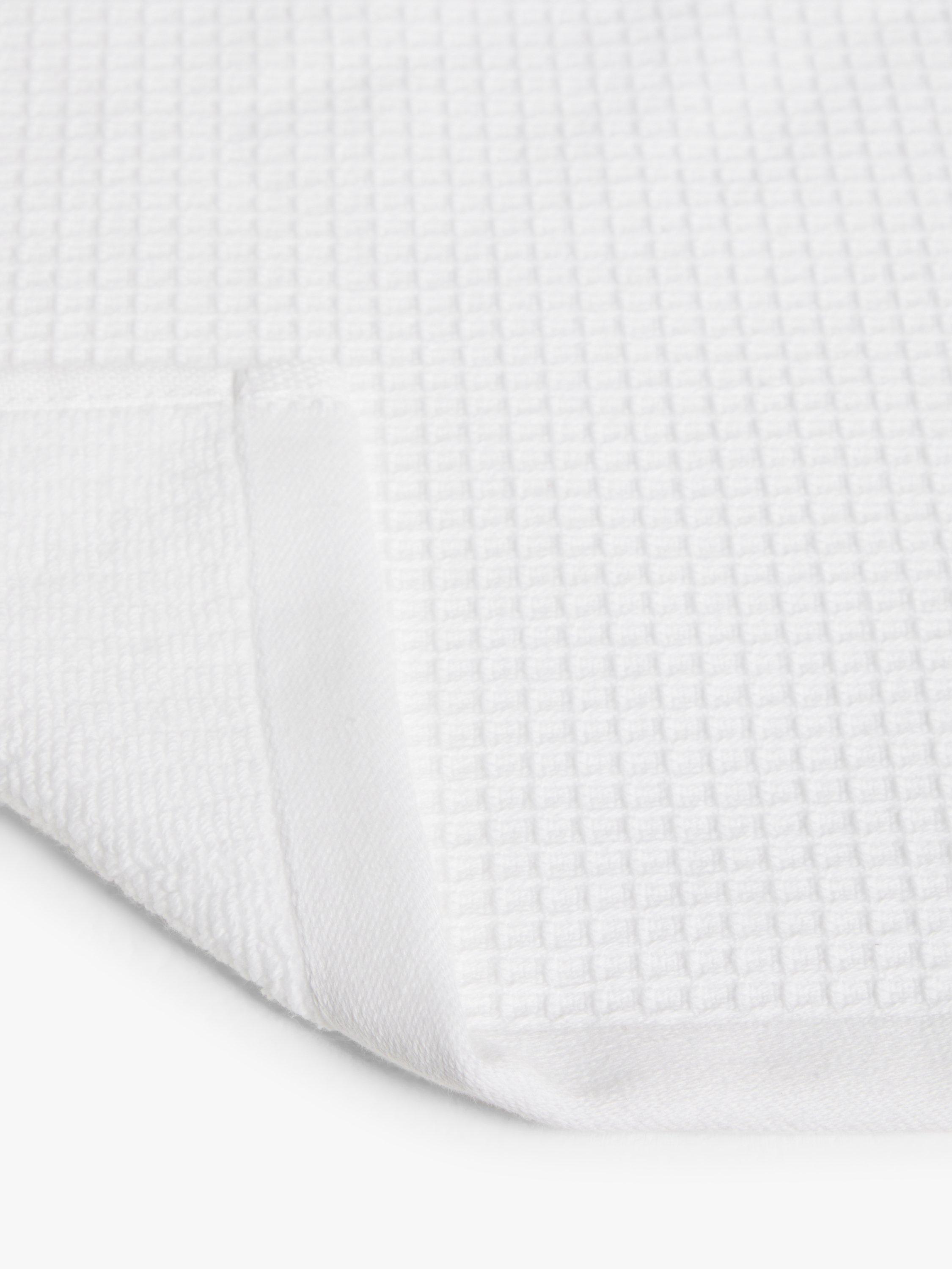 John Lewis white waffle face cloths pack of three, UK version
