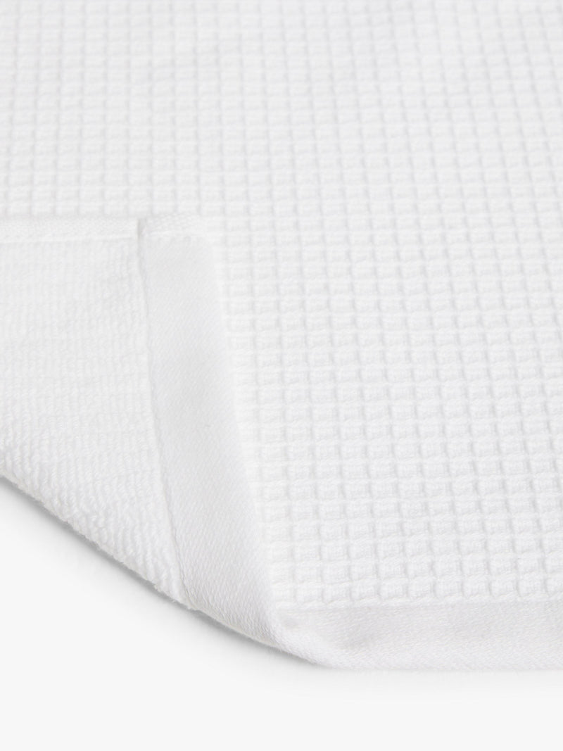 John Lewis white waffle face cloths pack of three, UK version