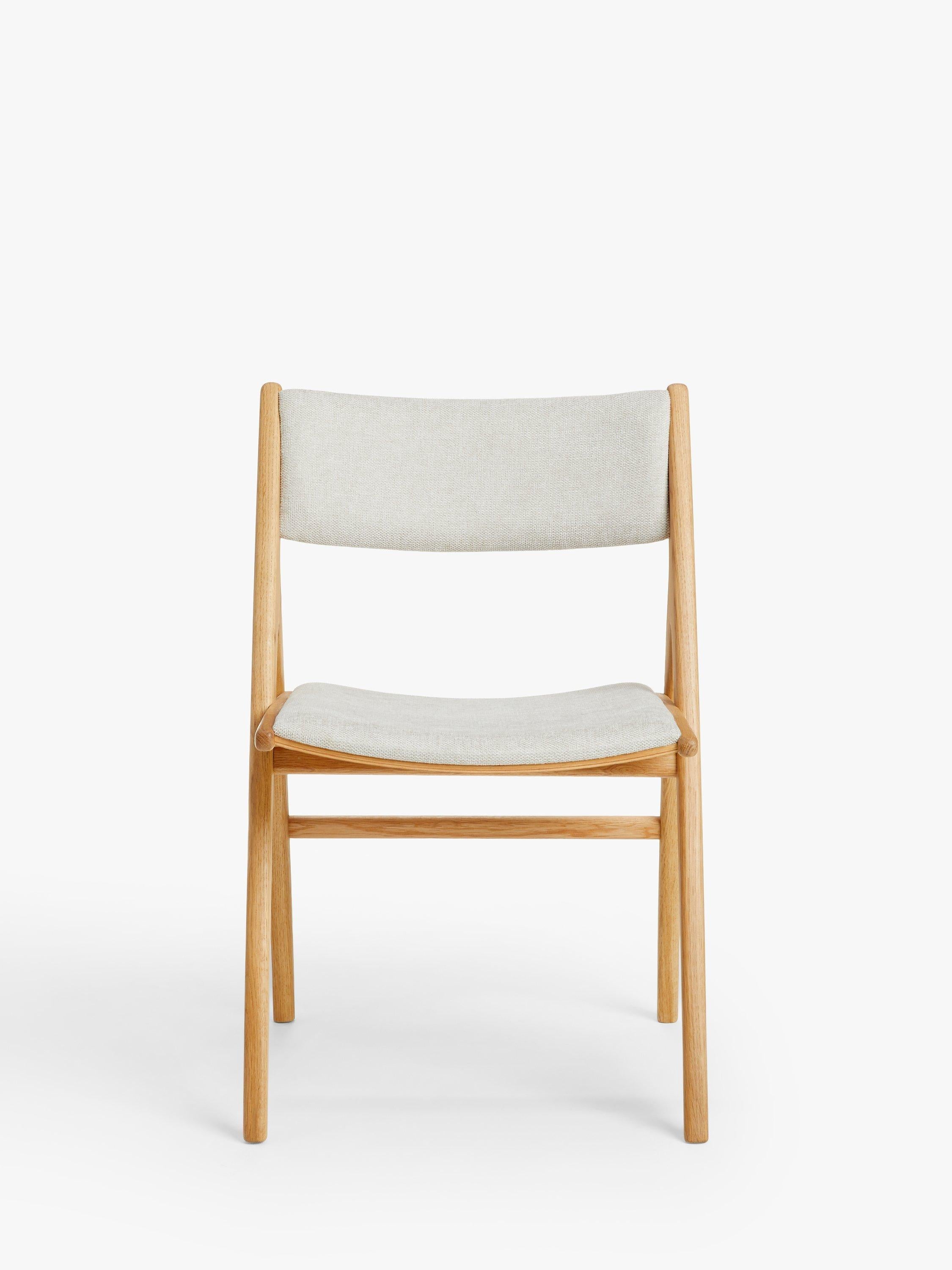 John Lewis X-Ray oak dining chair with woven polyester seat - British product