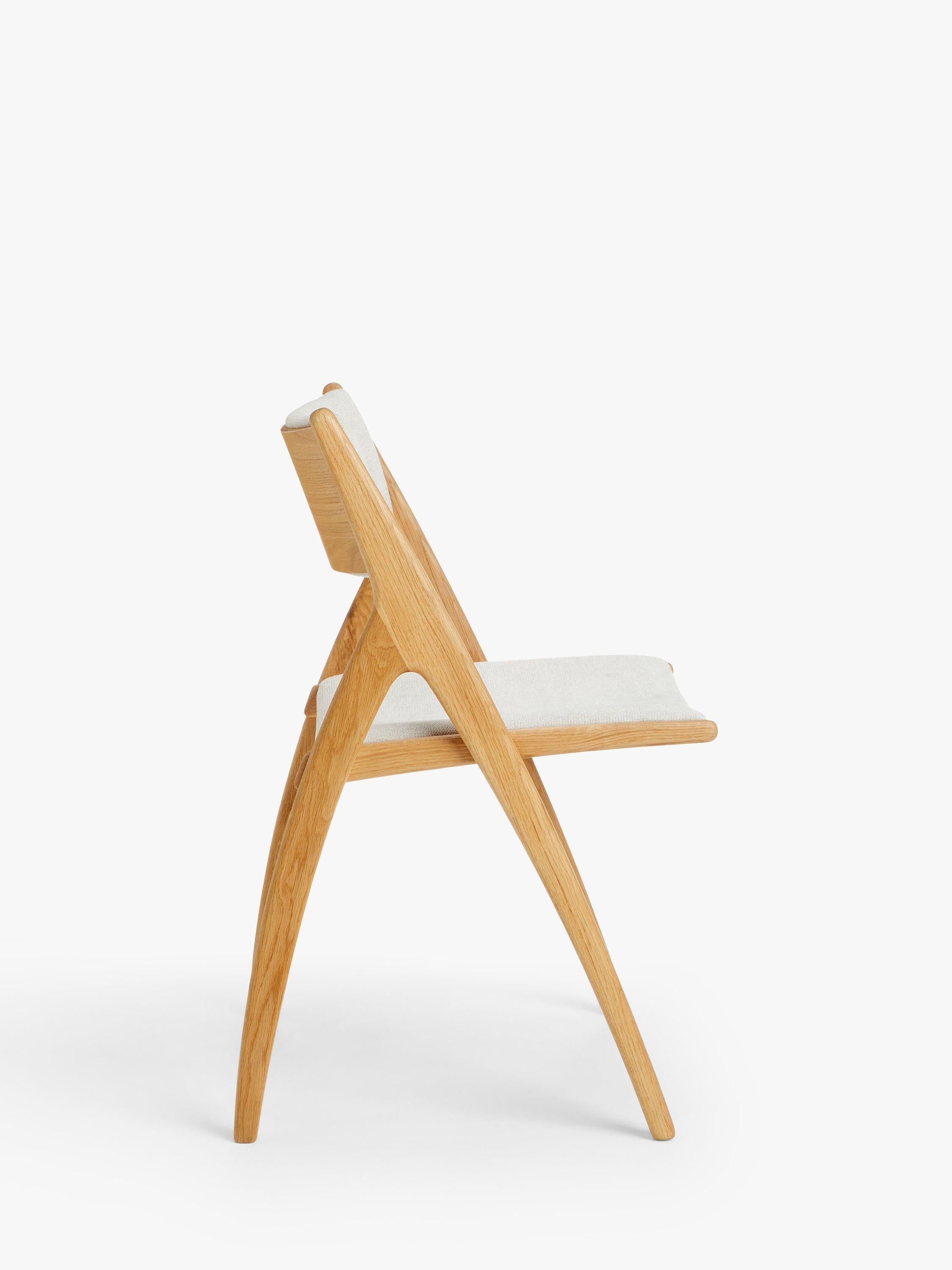 John Lewis X-Ray oak dining chair with woven polyester seat - British product
