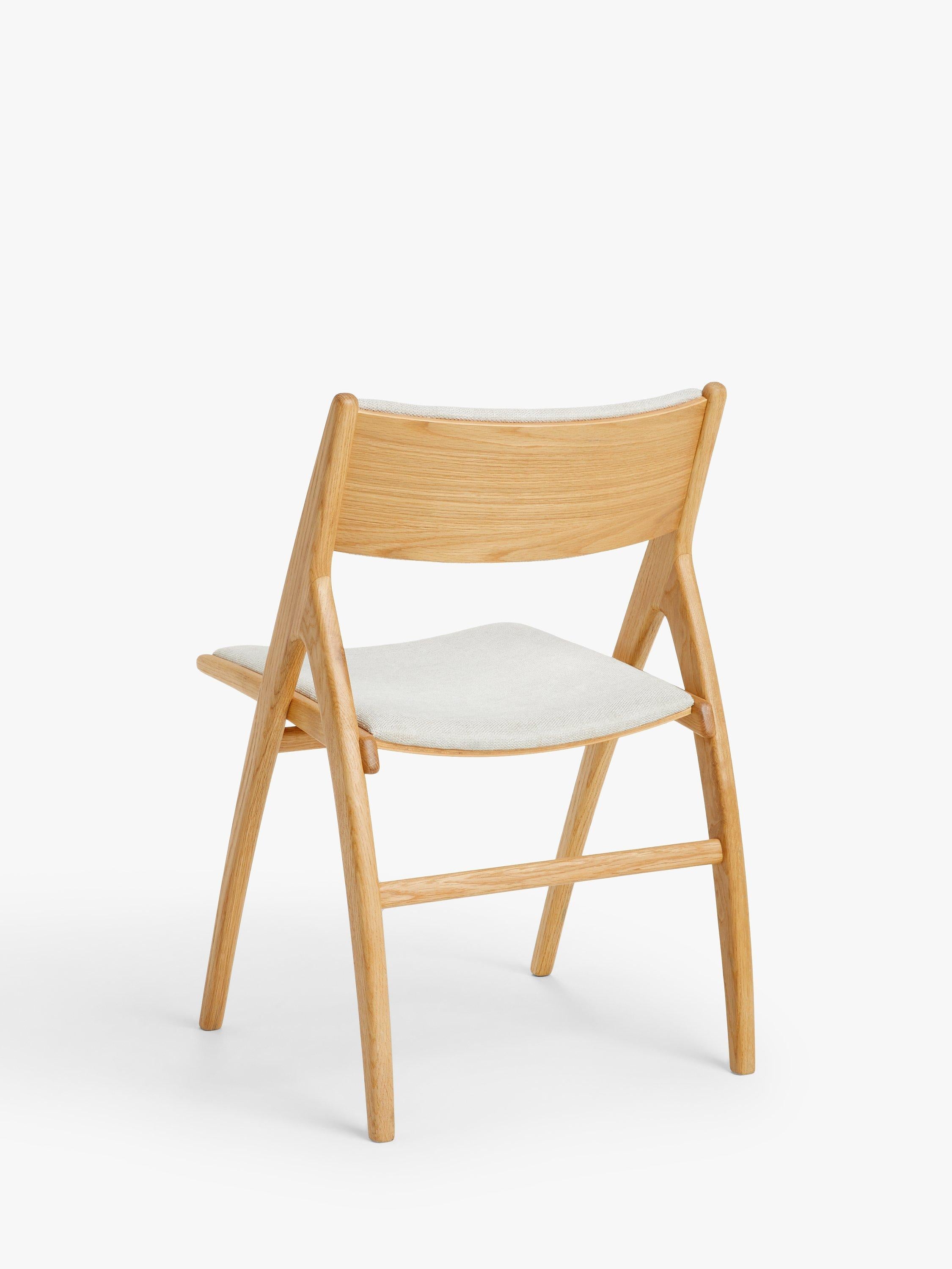John Lewis X-Ray oak dining chair with woven polyester seat - British product