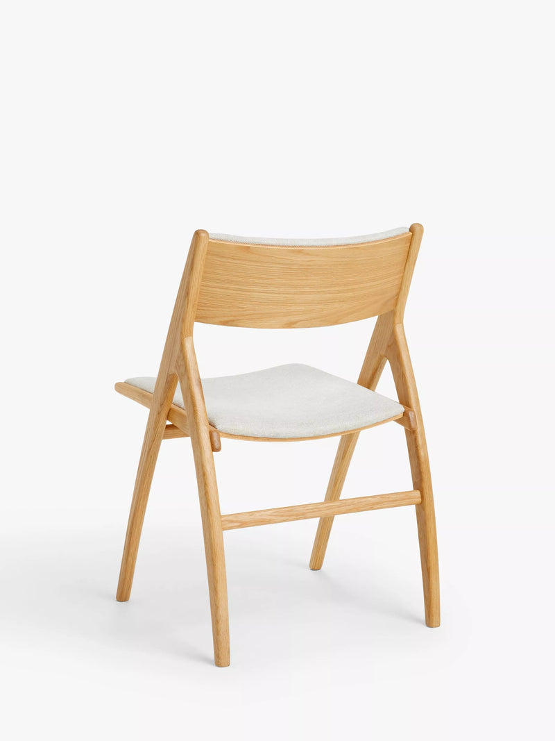 John Lewis X-Ray oak dining chair with woven polyester seat - British product