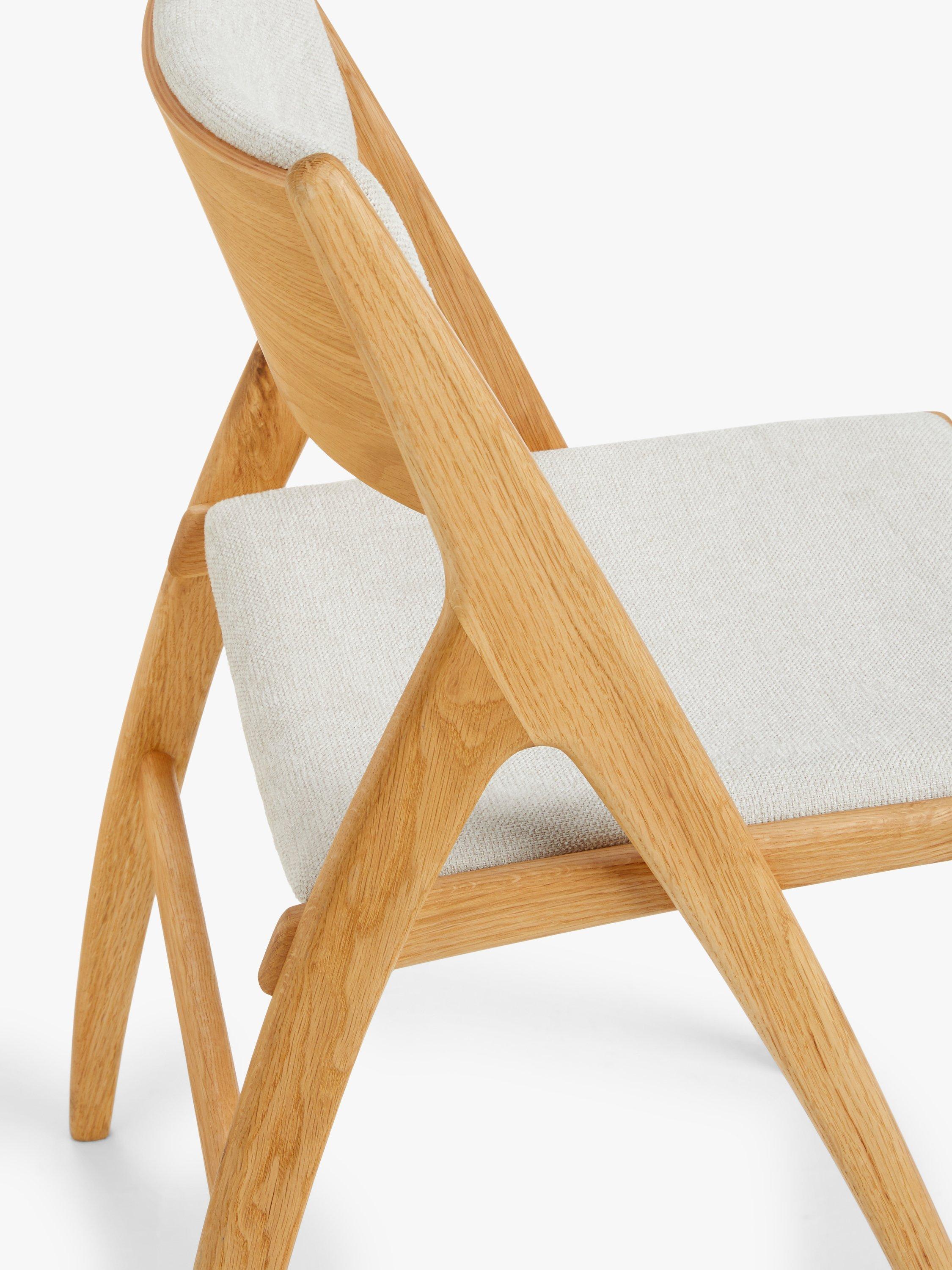 John Lewis X-Ray oak dining chair with woven polyester seat - British product