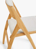 John Lewis X-Ray oak dining chair with woven polyester seat - British product