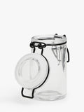 John Lewis glass clip-top jars, 70ml set, black/clear (British brand)