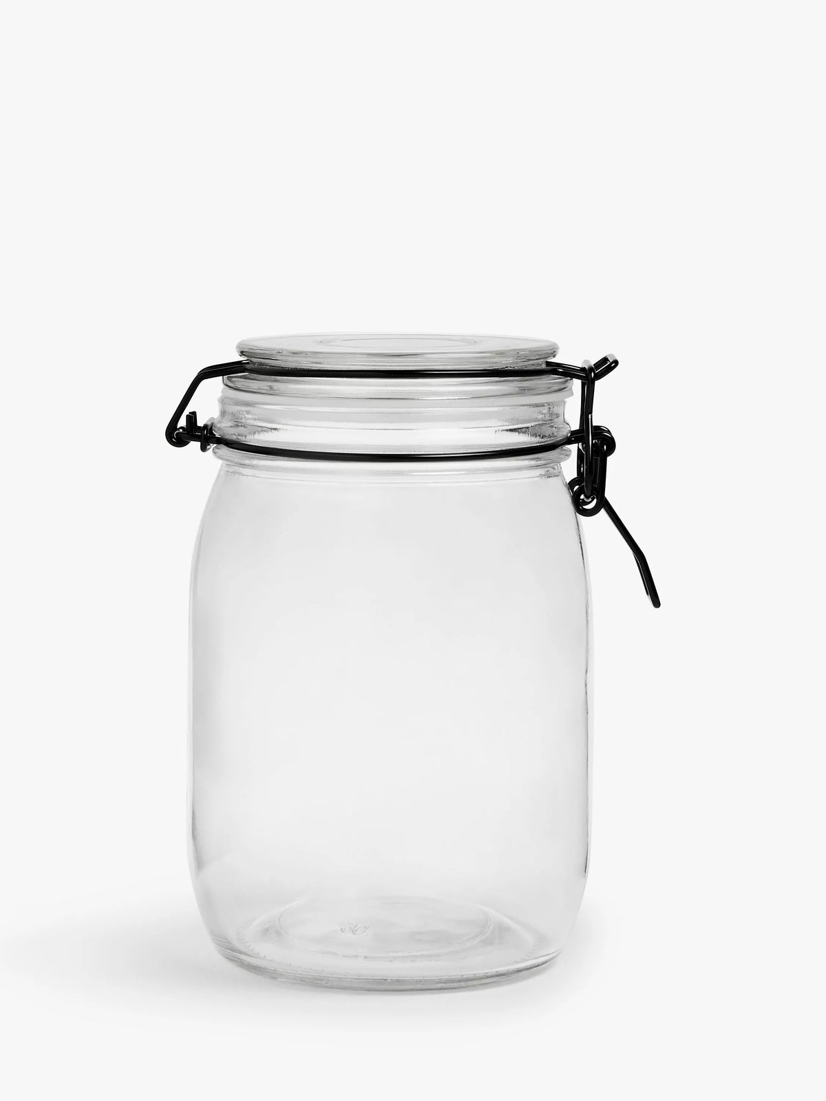 John Lewis clip-top glass storage jar 1L, imported from the UK