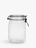 John Lewis clip-top glass storage jar 1L, imported from the UK