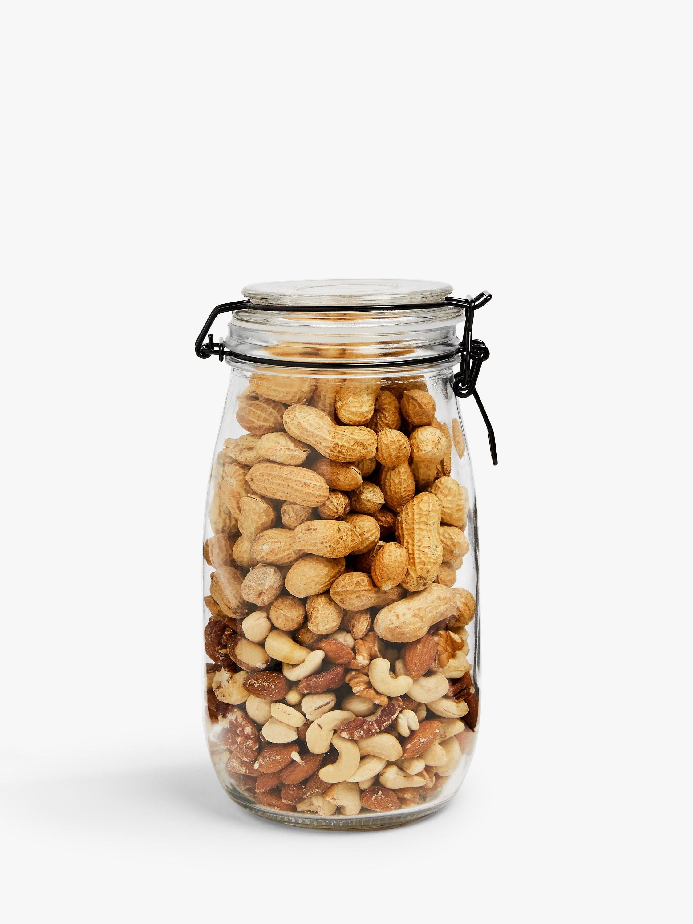 John Lewis glass storage jar clip-top 2.2L (British brand)