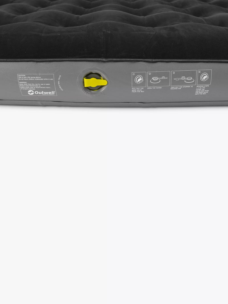 Outwell Classic Flock Single Airbed black, UK version