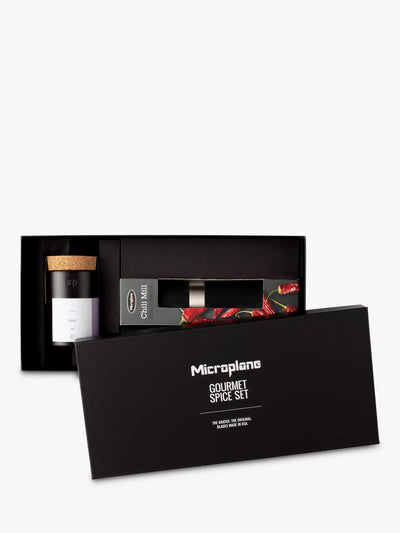 John Lewis Microplane Gourmet Chilli Mill Gift Set, Black- Buy online at McGrocer