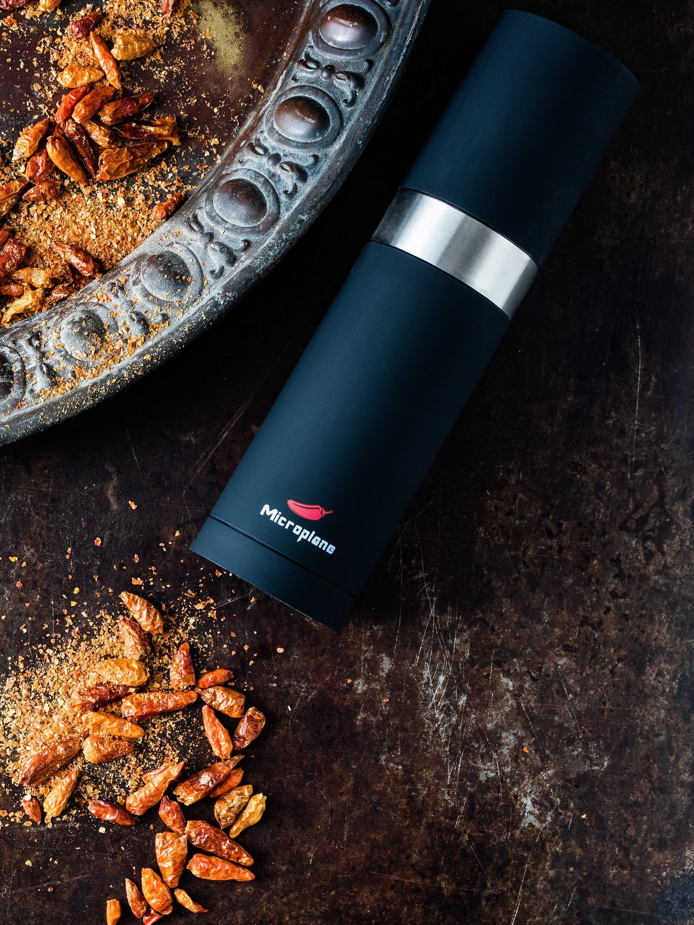 Microplane Gourmet Chilli Mill Gift Set, Black